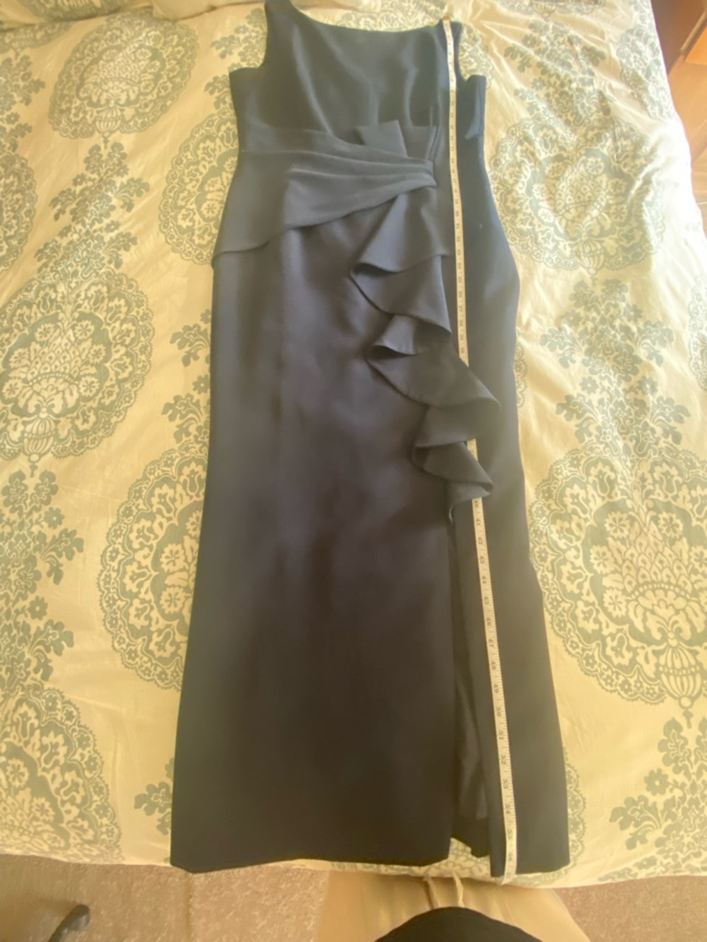Eliza J Navy Sleeveless Ruffle-Accent Maxi Dress - Picture 13 of 14